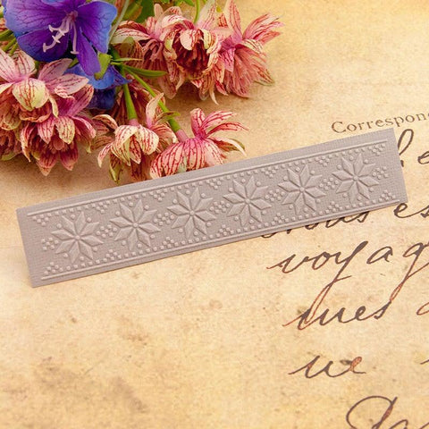 Beautiful Eight Petal Flowers Pattern Emboss Folders