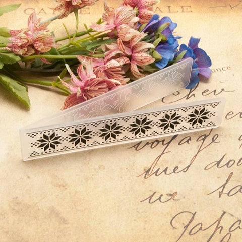 Beautiful Eight Petal Flowers Pattern Emboss Folders