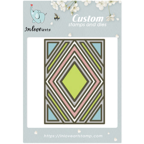 Inlovearts Multiple Rhombus Waste Paper Utilization Background Cutting Dies