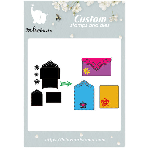 Inlovearts Flower Envelope and Letter Paper Cutting Dies