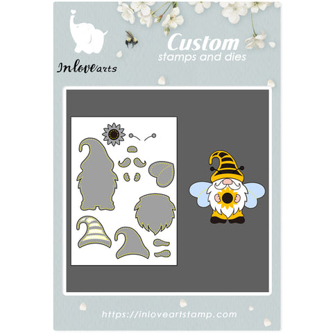 Inlovearts Gnome in Bee Costume Cutting Dies
