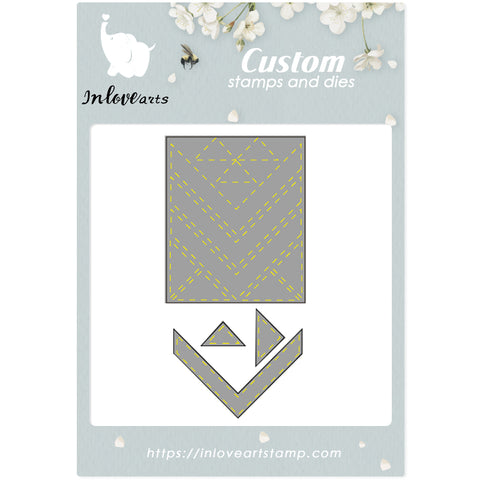 Inlovearts Diagonal Stripes Background Cutting Dies
