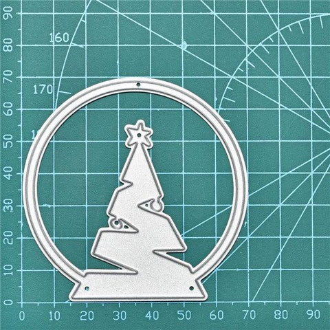 Inloveartshop Christmas Tree in Crystal Ball Cutting Dies