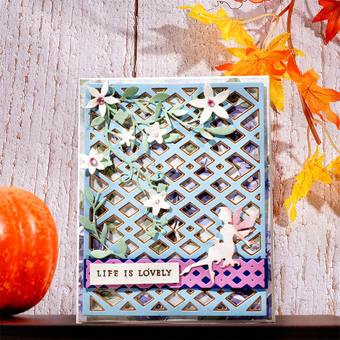 Inlovearts Rhombus Combined Background Board Cutting Dies