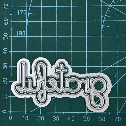 Inlovearts Grateful Word Decor Cutting Dies