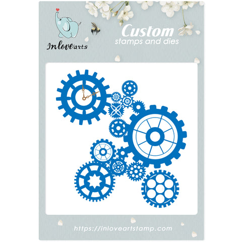 Inlovearts Gear Decor Dies Set
