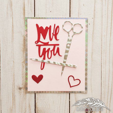 Inloveartshop Scissors, Pencils and Heart Frame Tag and Decoration Cutting Dies