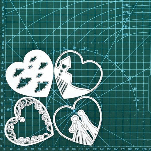 Romantic Wedding Album Frame Dies