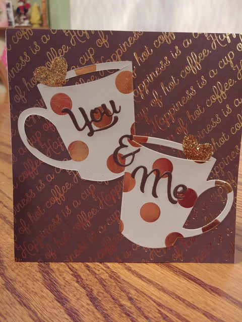 You and Me Coffee Cup Dies - Inlovearts