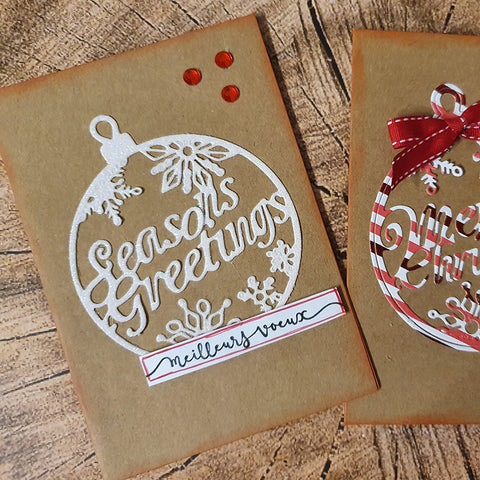 Inloveartshop Greeting Words in Snow Ball Cutting Dies