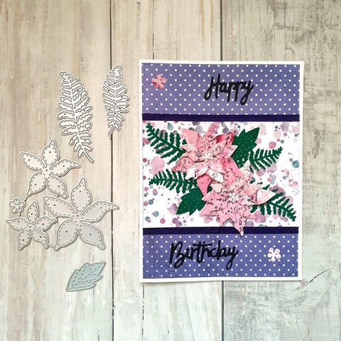 Beautiful Christmas Series Flowers Dies - Inlovearts