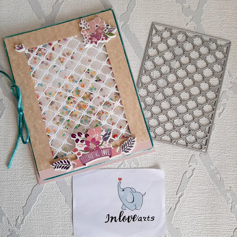 Diamond Grid Background Dies - Inlovearts