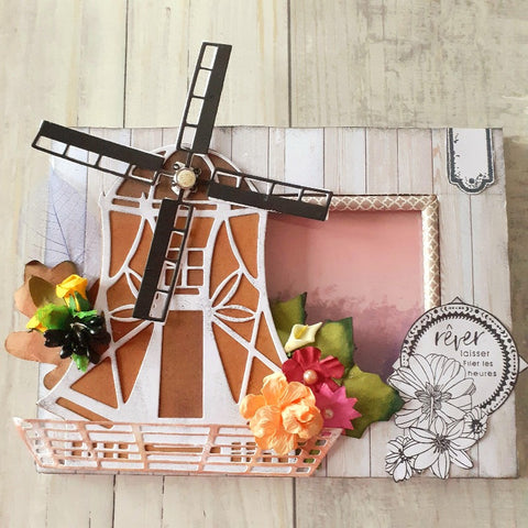 Inloveartshop Creative Windmill Model Border and Frame Cutting Dies