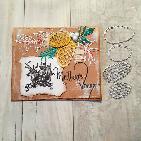 Inloveart Pine Cones Metal Cutting Dies