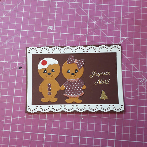 Inloveartshop 2 Cute Gingerbread Character Decor Cutting Dies