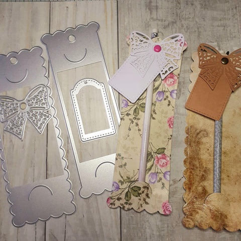 Inloveartshop 2Pcs Creative Bookmark Border Tag Cutting Dies