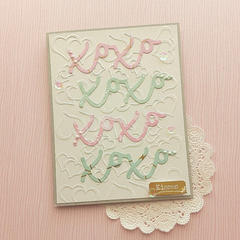 Heart Shaped Plastic Embossing Folder
