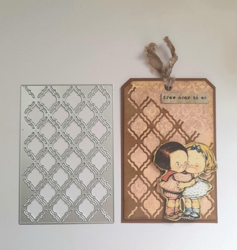 Inloveartshop Crosswise Diamond Grid Background Board Cutting Dies