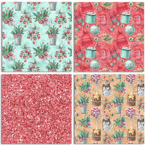 6 Inches Christmas Ice Cream Candy Series Background Paper