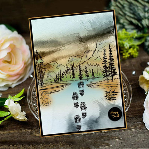 Inloveartshop Nature Theme Footprint Dies with Stamps Set