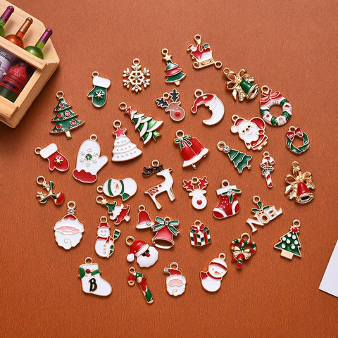 Inloveartshop Christmas Theme Drip Alloy Pendant Decorations