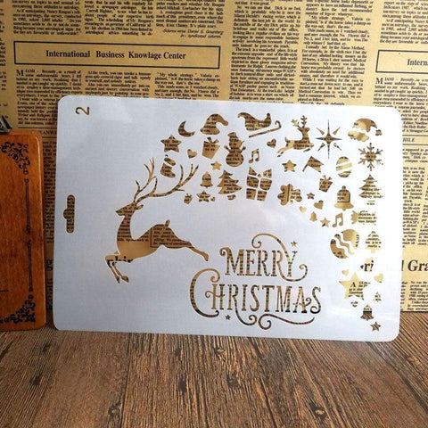 Christmas  Hollow Plastic Drawing Template