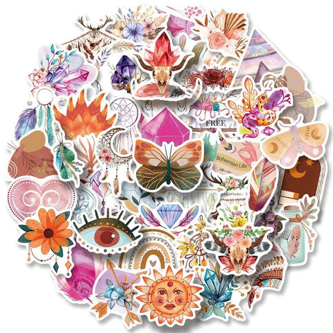 Homemade Bohemian Doodle Stickers