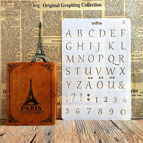 Handmade DIY Photo Album Theme Lace Ruler Hollow Painting Template