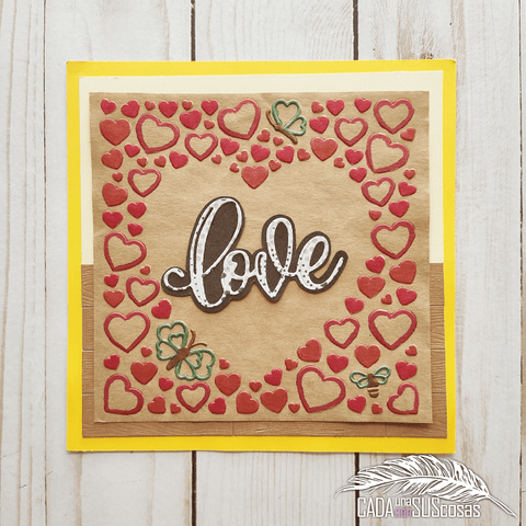 Heart Plastic Embossing Folder