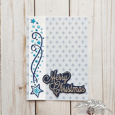 Beauty Stars Plastic Embossing Folder