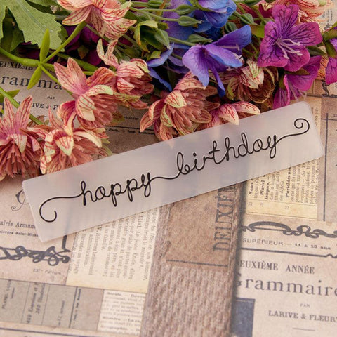 Inloveartshop Happy Birthday Scrapbooking Emboss Folders