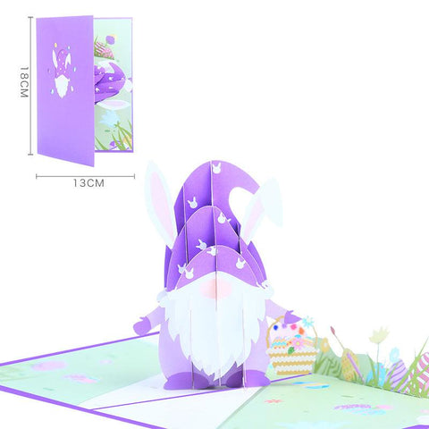 3D Pop Up Dwarf and Rabbit Greeting Card