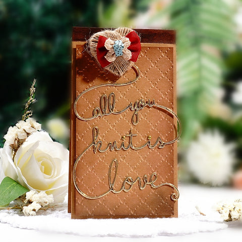Inlovearts "All You Knit Is Love" Word Cutting Dies