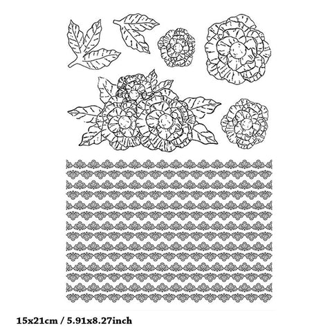 Inlovearts Big Flowers Clear Stamps