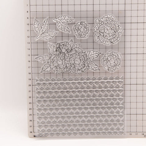 Inlovearts Big Flowers Clear Stamps