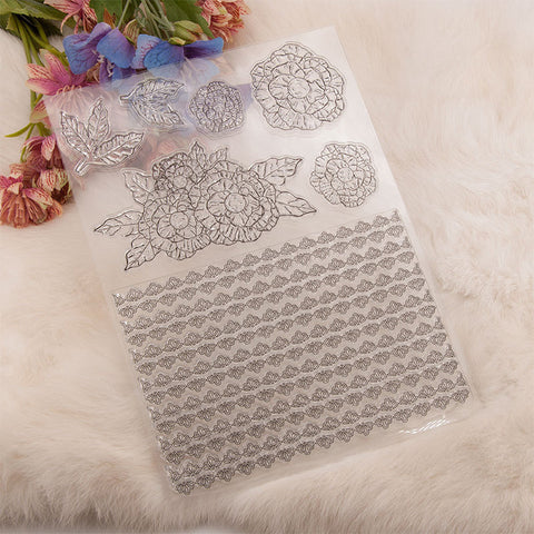 Inlovearts Big Flowers Clear Stamps
