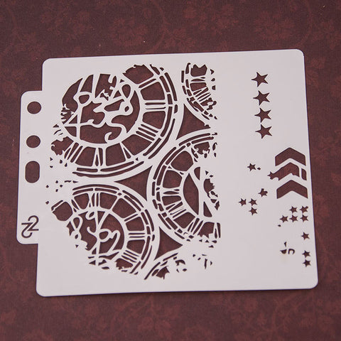 Inlovearts Clock Pattern Painting Stencils