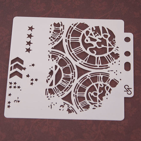 Inlovearts Clock Pattern Painting Stencils