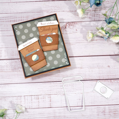 Inlovearts Coffee Cup Metal Cutting Dies