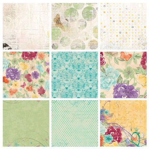 12 Inches Inloveart Small Fresh Flower Pattern Hand Account Background Paper