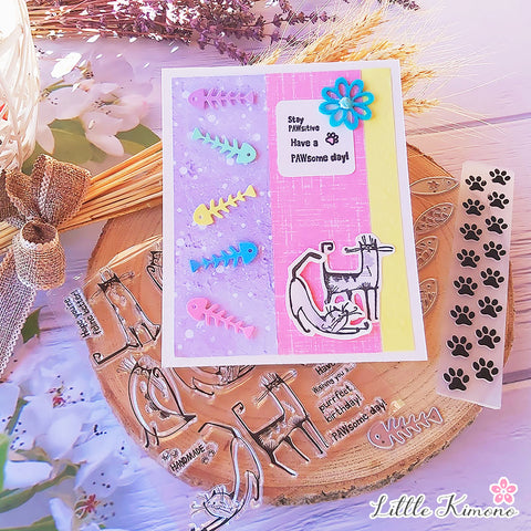 Beautiful Dogs' Footprints Emboss Folders