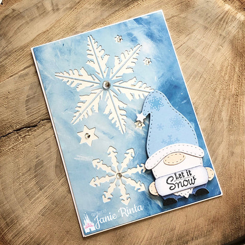 Rectangular Snowflake Background Dies Cutting Dies