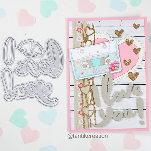 Inlovearts "I LOVE YOU" Words Cutting Dies