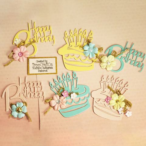 Inloveartshop "Happy Birthday" Cutting Dies
