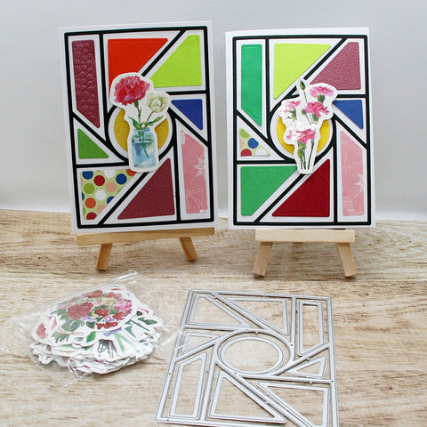 Inlovearts Circle and Geometry Shapes Background Cutting Dies