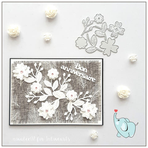 Inlovearts 7Pcs Small Pieces Flowers Cutting Dies