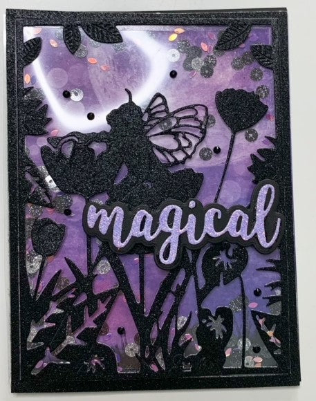 Inlovearts Flower Fairy Rectangle Background Cutting Dies