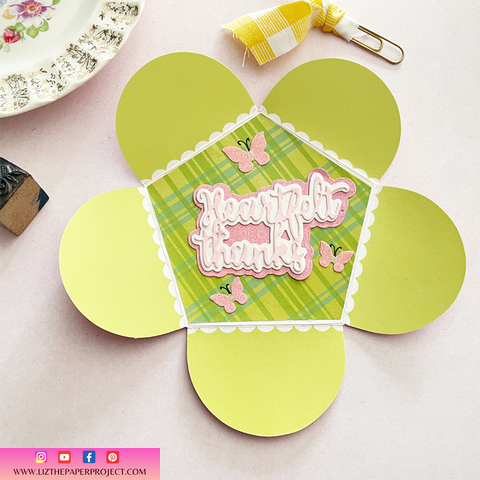 Inlovearts Warm Heart Words with Background Cutting Dies