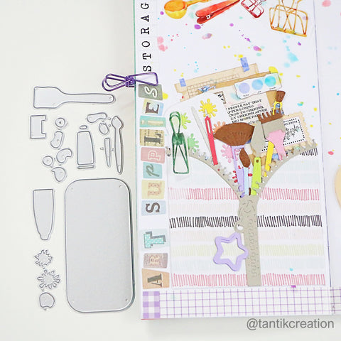 Inlovearts Painting Tool and Palette Cutting Dies