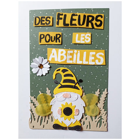 Inlovearts Gnome in Bee Costume Cutting Dies